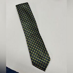 Elegant Grey and Yellow Polka Dot Tie
